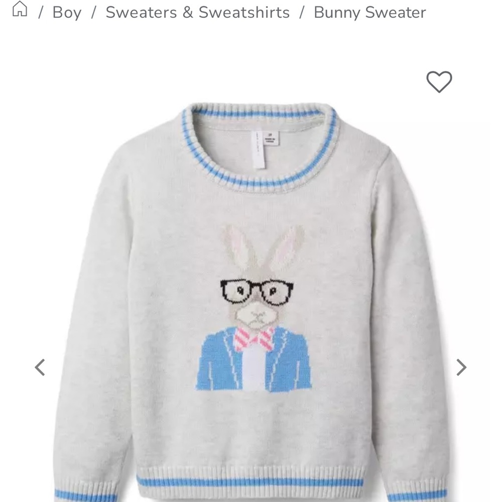 Janie and Jack Bunny sweater